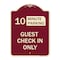 Signmission Guest Check in Choose Your Limit Minute Parking Heavy-Gauge Aluminum Sign, 24" x 18", BU-1824-23932 A-DES-BU-1824-23932 - alternate 1
